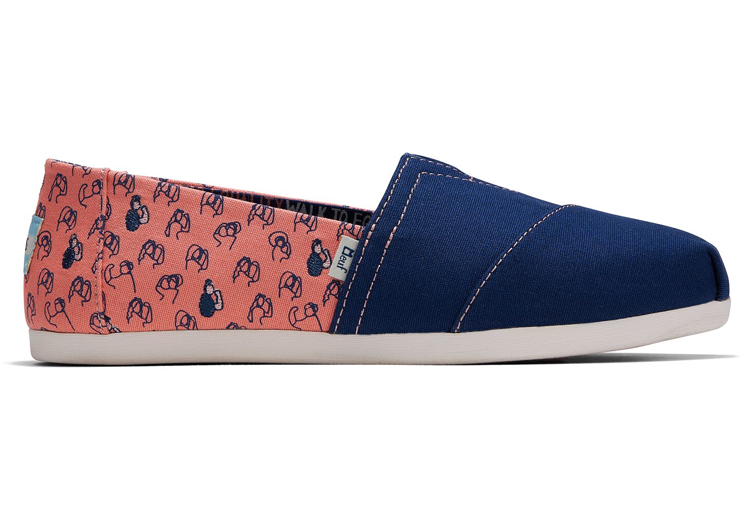 Toms MEUF Organic Cotton Canvas Classics - Womens Alpargata Espadrilles - Blue - NZ - 975016ONC